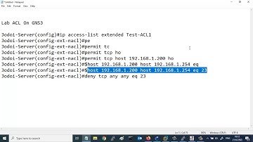ฝึกทำ Lab ACL บน GNS3 VM โดย Mr.Jodoi