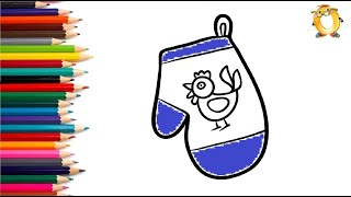 How to draw a tack. Coloring page/Drawing and painting for kids. Learn colors.