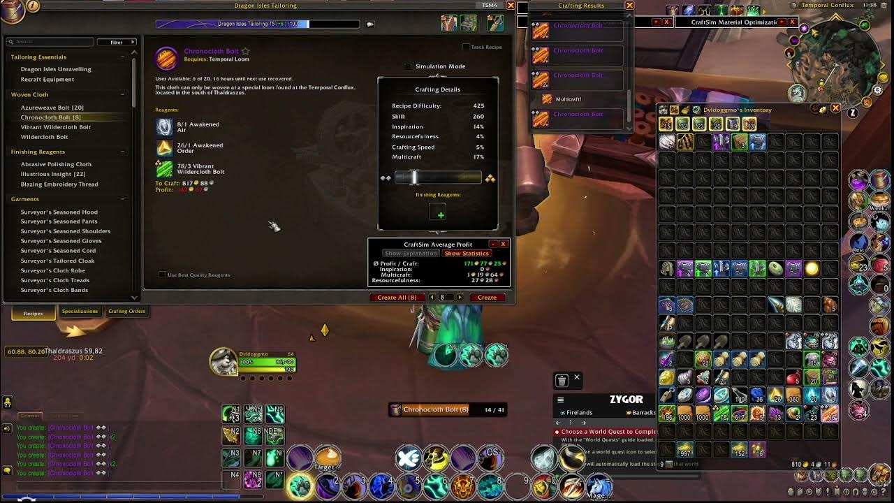 WoW Dragonflight Chronocloth Bolt Craft 20x YouTube