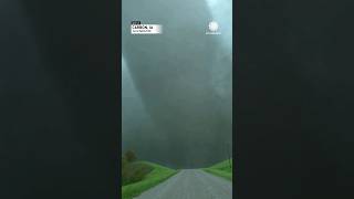 Massive Tornado Appears in Front of Storm Chaser