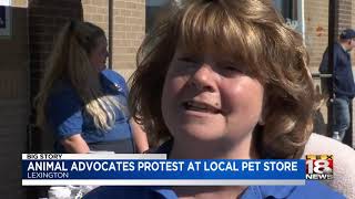 Animal welfare advocates protest at Lexington pet store