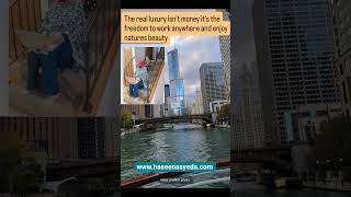 real luxury isn't money it's the freedom to work anywhere and enjoy nature beauty