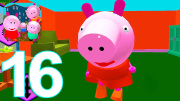 Piggy Neighbor family escape obby house 3D Gameplay Walkthrough Part 16 Level 1-4 (IOS/Android)