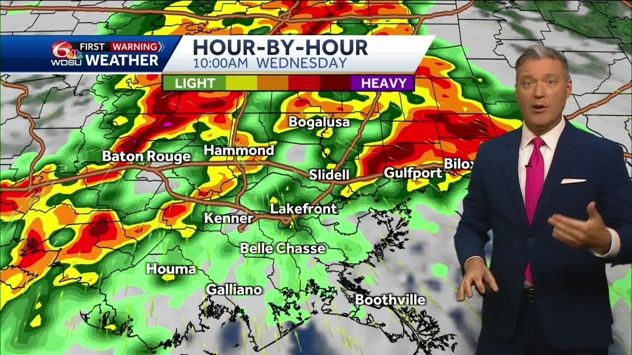 Severe storms and tornadoes are possible in New Orleans tomorrow - YouTube