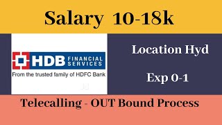 HDFC Jobs|| HDB Telecallers Jobs|| Mana Jobs Notification||