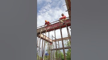 Install formwork for First Slab and Beam for First Floor #Pouring #construction #building #homedecor