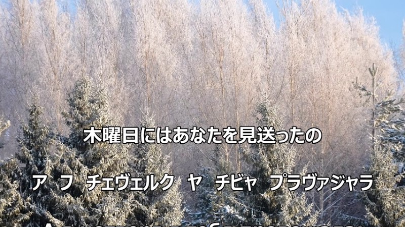 【和訳付き】一週間（ロシア民謡）"Неделька" - カタカナ読み付き