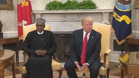 Trump, Nigerian Pres. Buhari discuss countering terrorism in Oval Office meeting