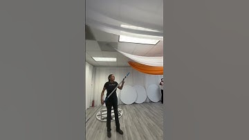 Ceiling draping a small venue