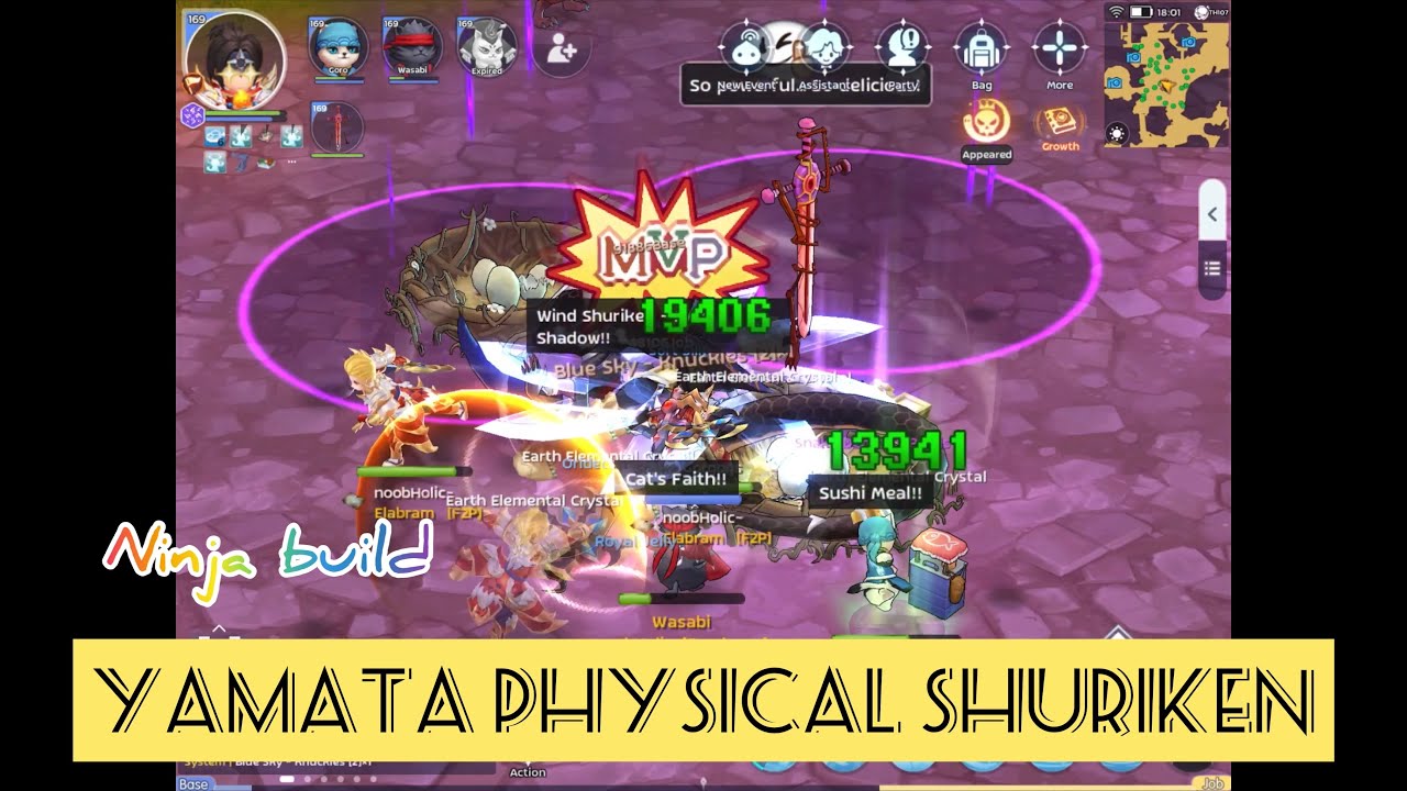 Ninja Yamata Physical Shuriken VS Snake Solo MVP Ragnarok