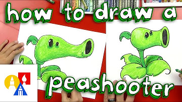 How To Draw A Peashooter (Plants vs Zombies)