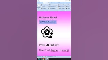 Hibiscus emoji in MS Word  #viral #trending #shorts #computerthecourse #excel