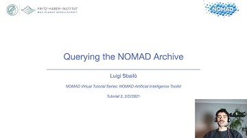 NOMAD Artificial Intelligence Toolkit: Querying the NOMAD Archive