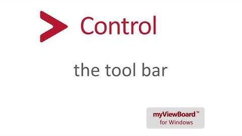 Control the tool bar