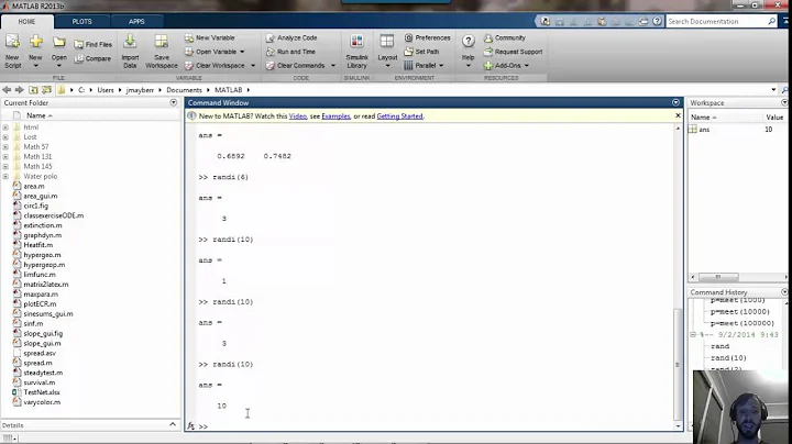 Random Numbers in Matlab