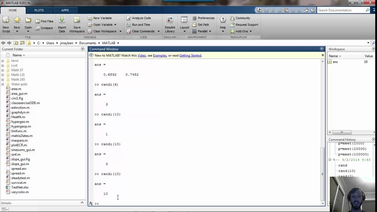 Solved 1) Write the MATLAB code to generate a random number