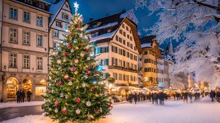 🇨🇭Christmas Vibes in Zurich city , Night Walk , Switzerland 2021 !