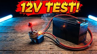 ​12V Battery Vs Small Drone Motor Test 😱 Will It Fly Or Burn?