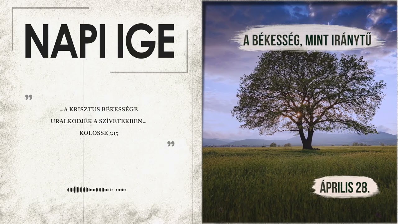 Napi IGE | A békesség, mint iránytű | 2026.04.28
