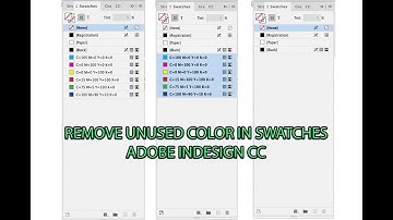 Delete unused colors in InDesign#tricks