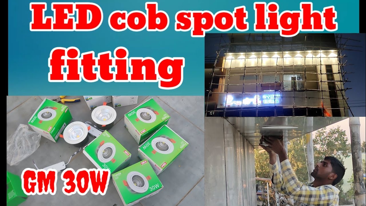 LED COB Spot Light installation COB Spot Light fitting ACP Light COB LED Light 30W