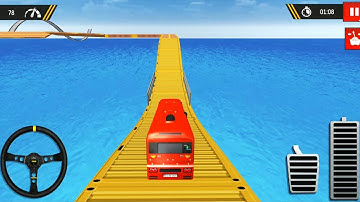 Impossible offroad bus stunt racing game #3 | Bus games | Bus racing game | offroad bus driving 3d