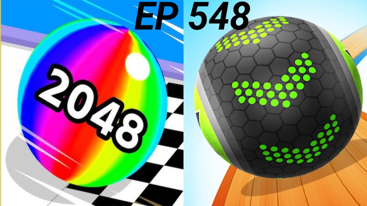 Ball Run 2048 VS Ball Rolling Gameplay 😡😱🤯 iOS Android walkthrough Max Level 548