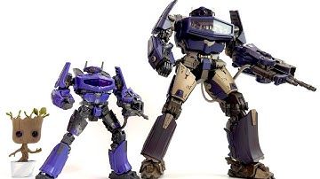 Scale Comparisons: M&M’s (Mainline and Masterpiece scale) Bumblebee Movie Shockwave