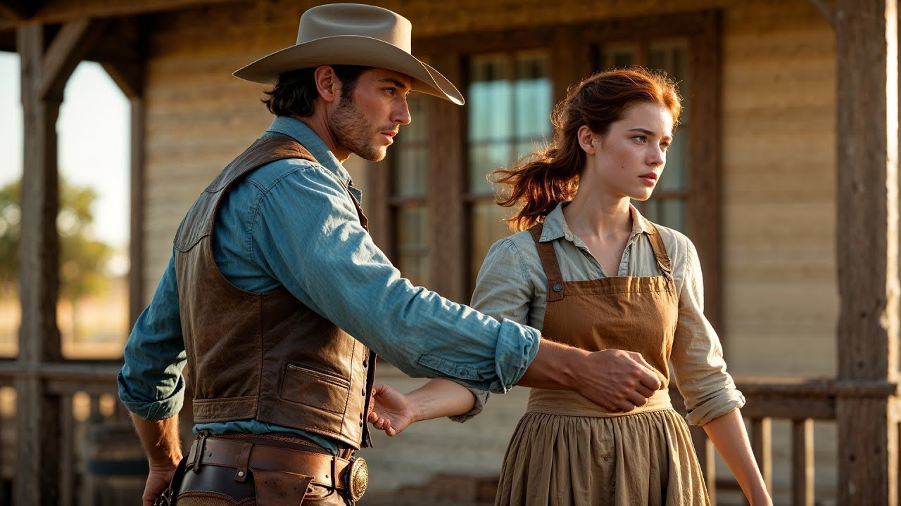 Her Uncle Raised A Whip Against Her, The Cowboy Caught His Arm And Said “Not Again”