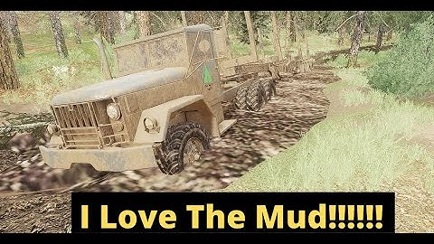 Logging in the mud on (Kalador) fs19 logging,