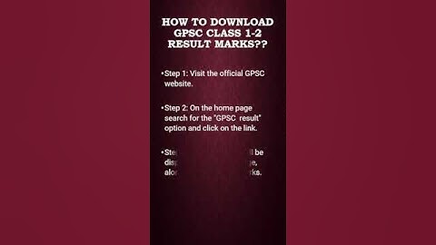 how to download gpsc class1 2 result??|| #gpsc #shorts #ytshorts