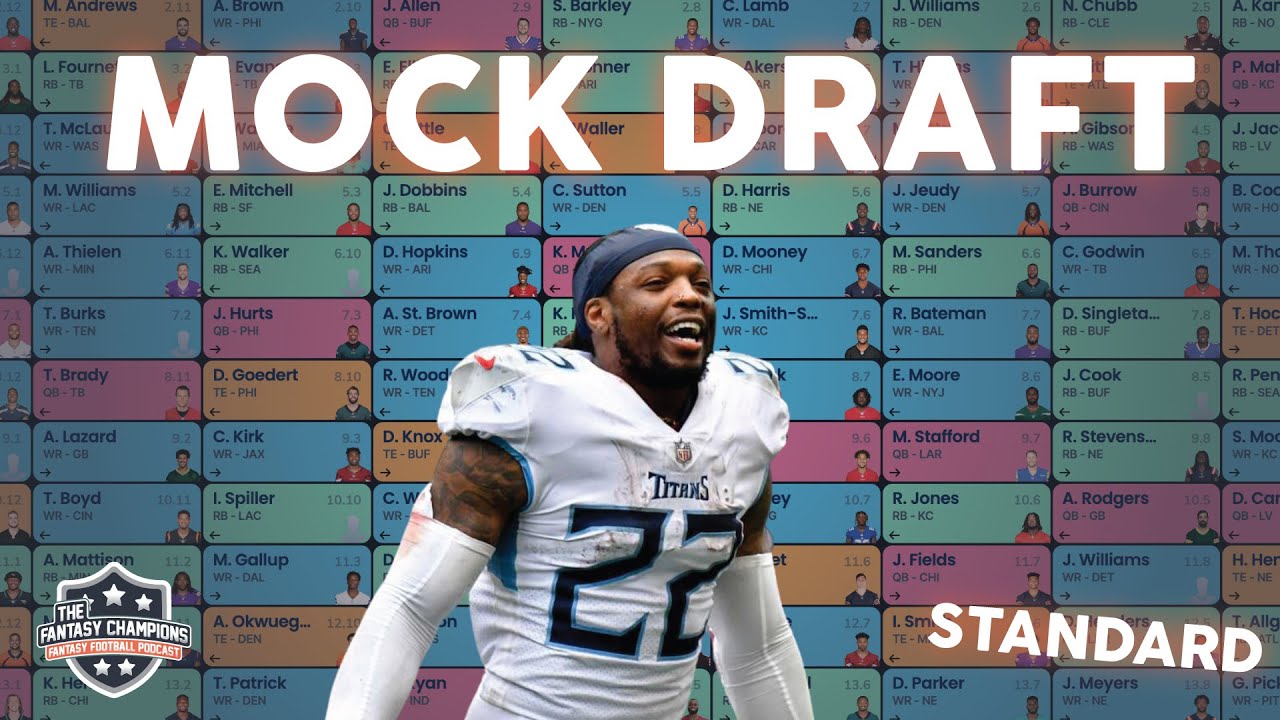 12 Team STANDARD MOCK DRAFT for 2022 Fantasy Football YouTube