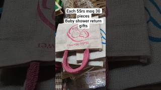 return gifts in budget for baby shower jute bags eco friendly 10/8/5 size #gifts #returngifts #bags