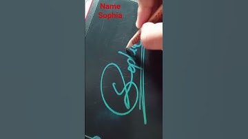 how to write ✍️ a signature 🎀sophia🎊name #youtube #calligraphy #youtubevideo #youtubeshorts #shorts