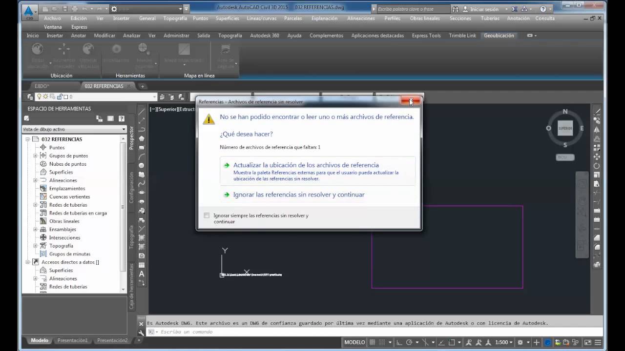 032 CIVIL3D 2015 REFERENCIAS EXTERNAS PROJECTNAME