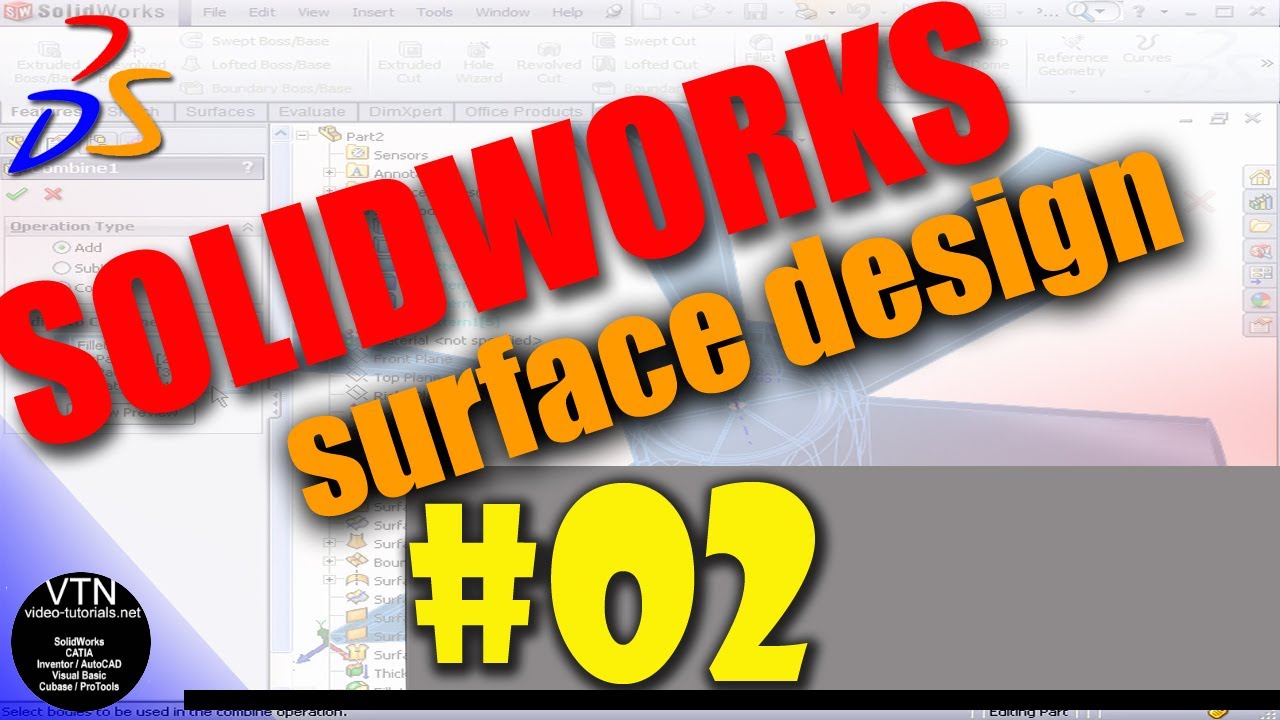02 SOLIDWORKS Surface Design (  Extruded Surface )
