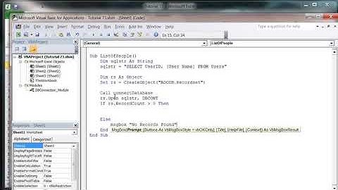 Excel 2010 VBA Tutorial 74   ADODB   SQL SELECT Returning Multiple Records