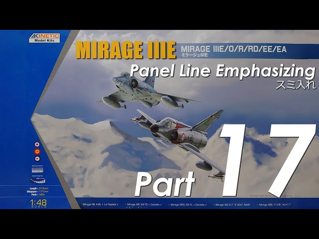 KINETIC 1/48 MIRAGE IIIE - Part 17 Panel Line Emphasizing - YouTube