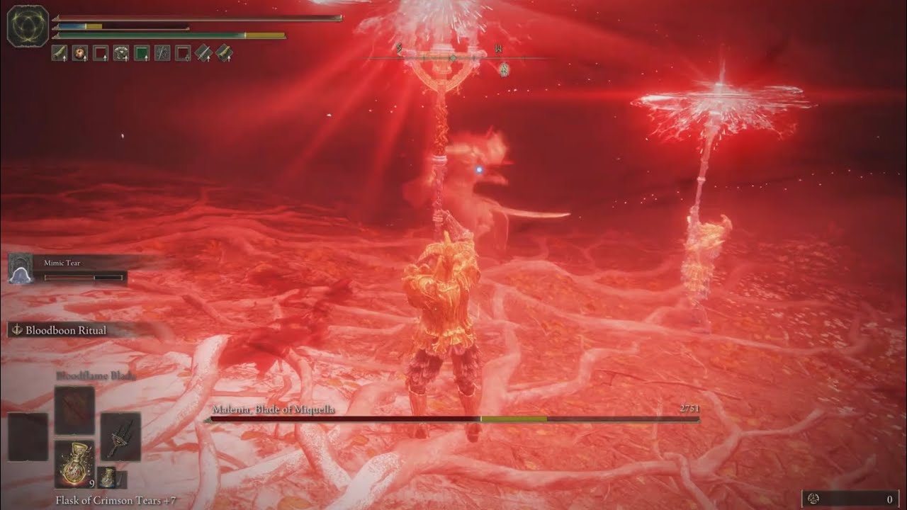 Malenia vs. Mohgwyn's spear and Mimic tear