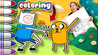 Adventure Time Color Jake And Finn With Me Coloring Page