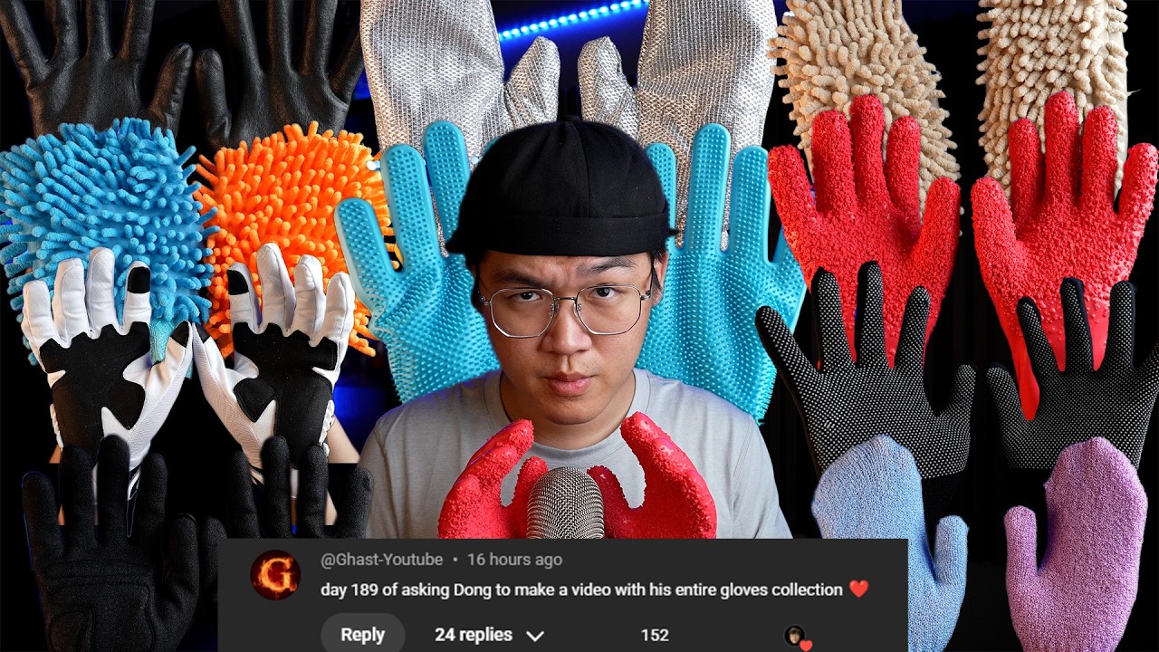 ASMR with my entire glove collection