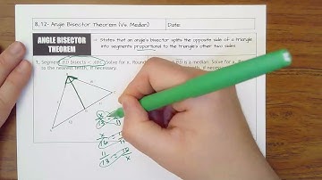 8.12- Angle Bisector Theorem (vs. Median)