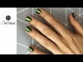 MIRROR GREEN POWDER-CHROME PIGMENT Step by Step #Ira Vakula Nail Art