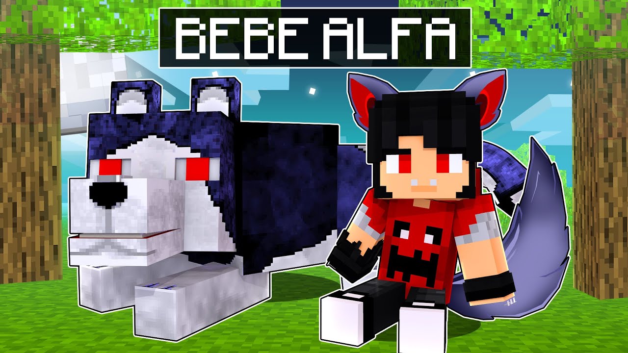 VIREI um BEBÊ LOBO ALFA no MINECRAFT ‹‹ P3DRU ››