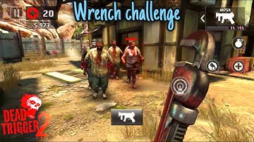 Dead Trigger 2 || wrench challenge || killing zombies in arena of death with just wrench