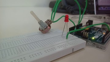 Use the servo library, arduino uno & potentiometer to change LED brightness
