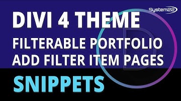 Divi Theme Filterable Portfolio Add Individual Filter Item Pages 👍