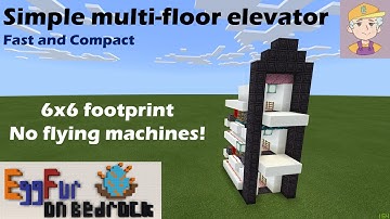 (Broken in 1.17.30+) Bedrock Multi-floor elevator: 1.17 fast, simple, expandable and compact!