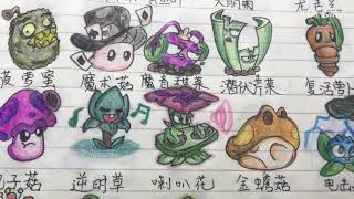 A chinese guy drawn all the plants in Plants Vs Zombies