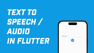 Easy Text to Speech in Flutter!